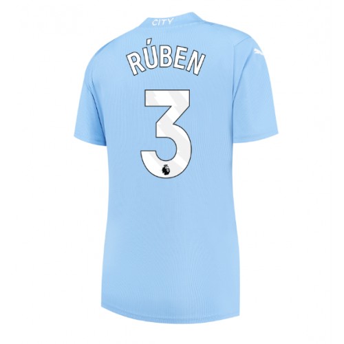 Fotbalové Dres Manchester City Ruben Dias #3 Dámské Domácí 2023-24 Krátký Rukáv